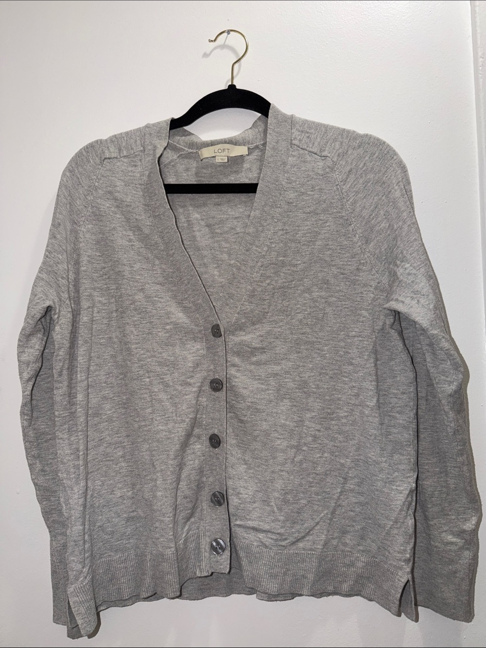 LOFT V-Neck Button Cardigan